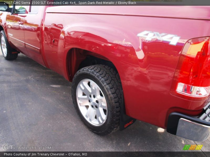 Sport Dark Red Metallic / Ebony Black 2007 GMC Sierra 1500 SLT Extended Cab 4x4