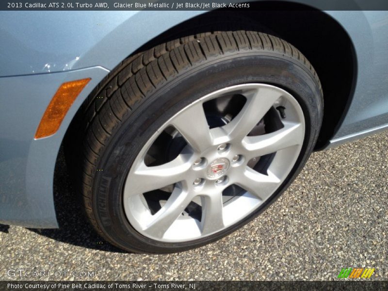 Glacier Blue Metallic / Jet Black/Jet Black Accents 2013 Cadillac ATS 2.0L Turbo AWD