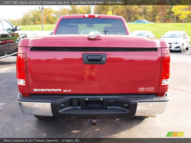 Sport Dark Red Metallic / Ebony Black 2007 GMC Sierra 1500 SLT Extended Cab 4x4