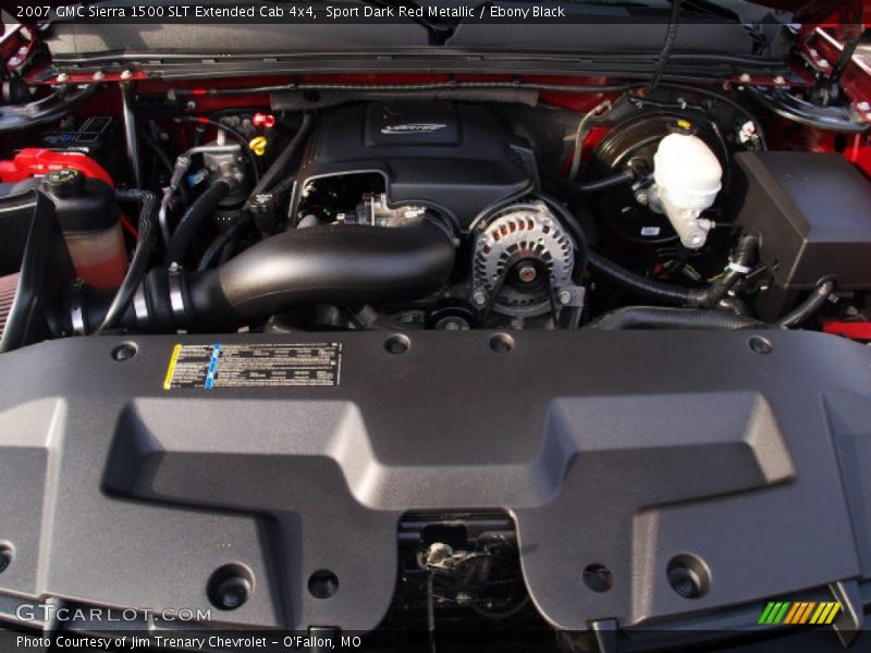 Sport Dark Red Metallic / Ebony Black 2007 GMC Sierra 1500 SLT Extended Cab 4x4