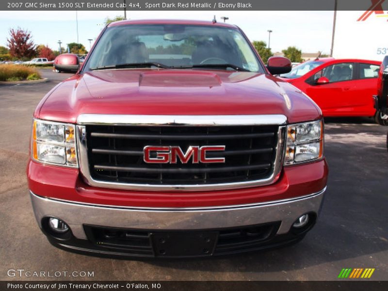 Sport Dark Red Metallic / Ebony Black 2007 GMC Sierra 1500 SLT Extended Cab 4x4