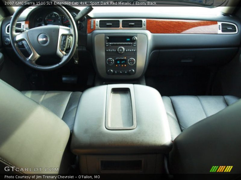 Sport Dark Red Metallic / Ebony Black 2007 GMC Sierra 1500 SLT Extended Cab 4x4