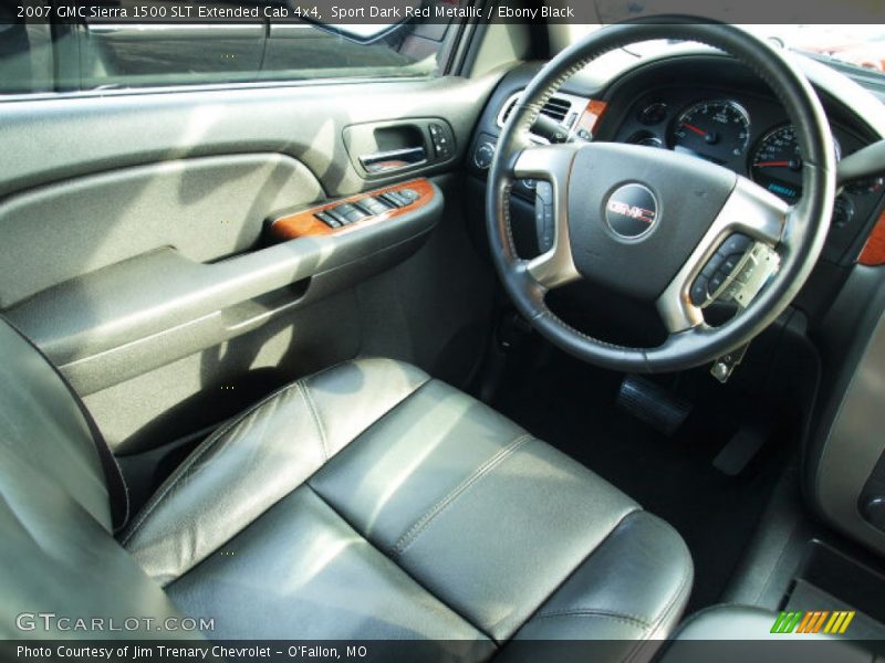 Sport Dark Red Metallic / Ebony Black 2007 GMC Sierra 1500 SLT Extended Cab 4x4