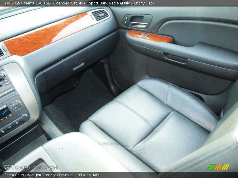 Sport Dark Red Metallic / Ebony Black 2007 GMC Sierra 1500 SLT Extended Cab 4x4