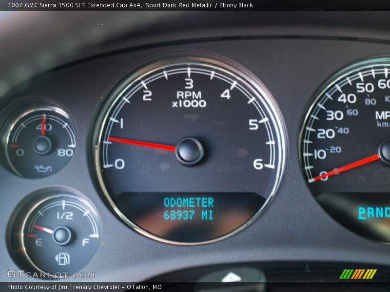 Sport Dark Red Metallic / Ebony Black 2007 GMC Sierra 1500 SLT Extended Cab 4x4
