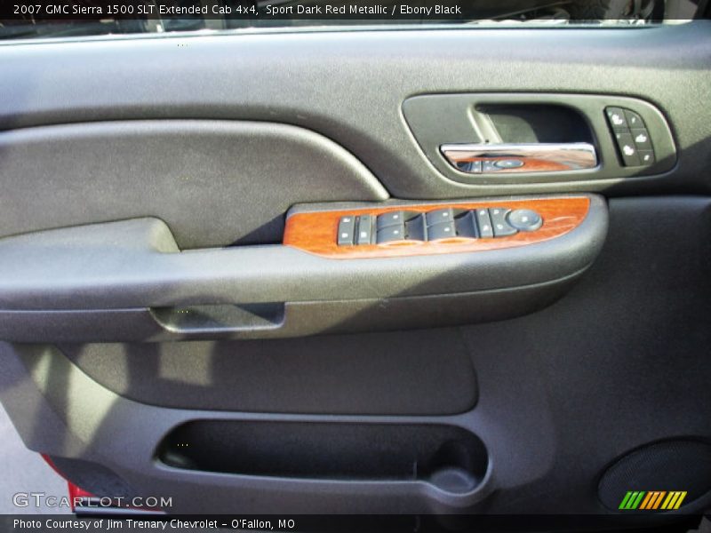 Sport Dark Red Metallic / Ebony Black 2007 GMC Sierra 1500 SLT Extended Cab 4x4