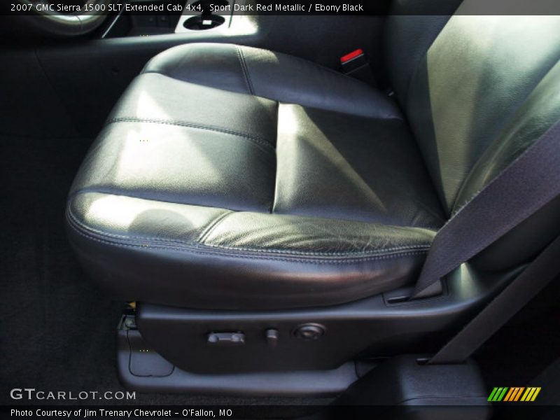 Sport Dark Red Metallic / Ebony Black 2007 GMC Sierra 1500 SLT Extended Cab 4x4