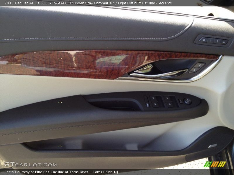 Thunder Gray ChromaFlair / Light Platinum/Jet Black Accents 2013 Cadillac ATS 3.6L Luxury AWD