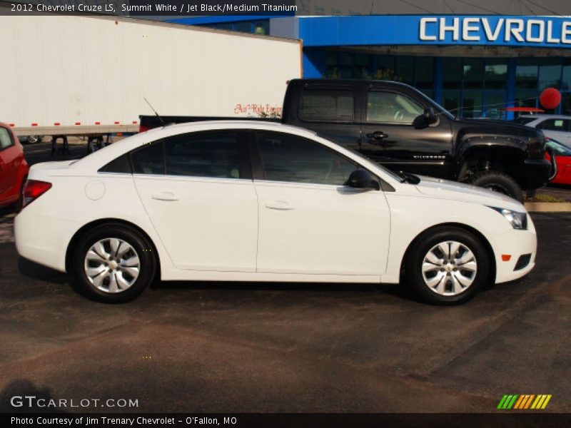 Summit White / Jet Black/Medium Titanium 2012 Chevrolet Cruze LS