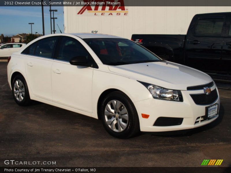 Summit White / Jet Black/Medium Titanium 2012 Chevrolet Cruze LS