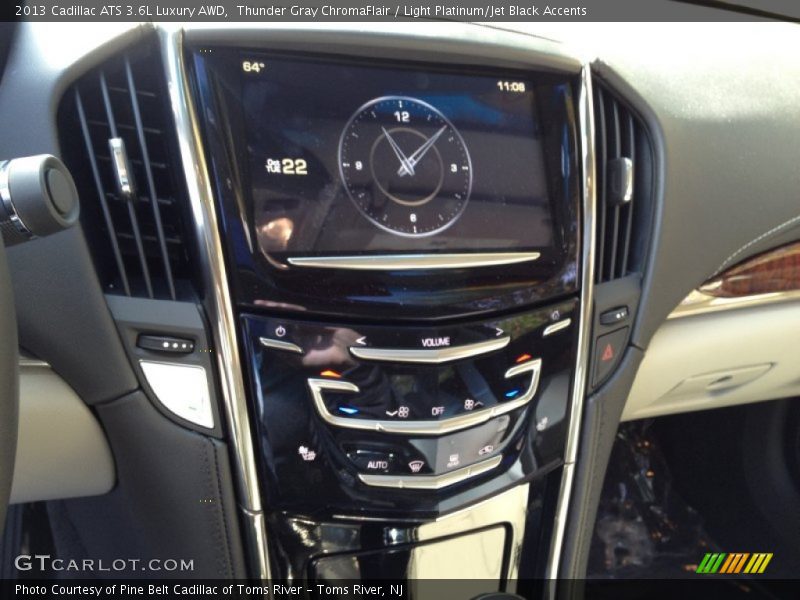 Thunder Gray ChromaFlair / Light Platinum/Jet Black Accents 2013 Cadillac ATS 3.6L Luxury AWD
