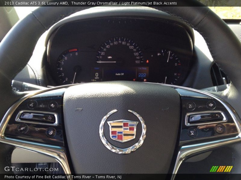 Thunder Gray ChromaFlair / Light Platinum/Jet Black Accents 2013 Cadillac ATS 3.6L Luxury AWD
