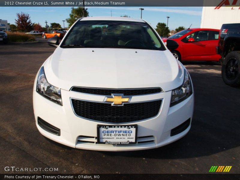 Summit White / Jet Black/Medium Titanium 2012 Chevrolet Cruze LS