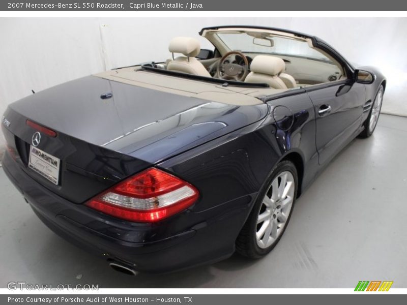 Capri Blue Metallic / Java 2007 Mercedes-Benz SL 550 Roadster