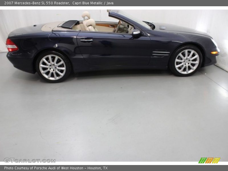Capri Blue Metallic / Java 2007 Mercedes-Benz SL 550 Roadster