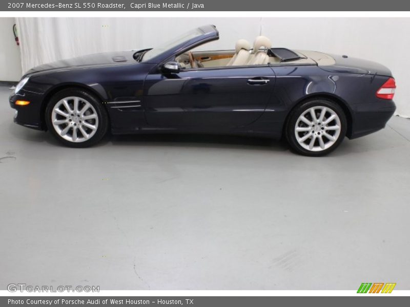 Capri Blue Metallic / Java 2007 Mercedes-Benz SL 550 Roadster