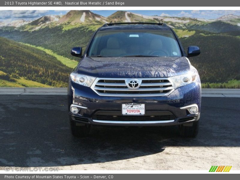 Nautical Blue Metallic / Sand Beige 2013 Toyota Highlander SE 4WD