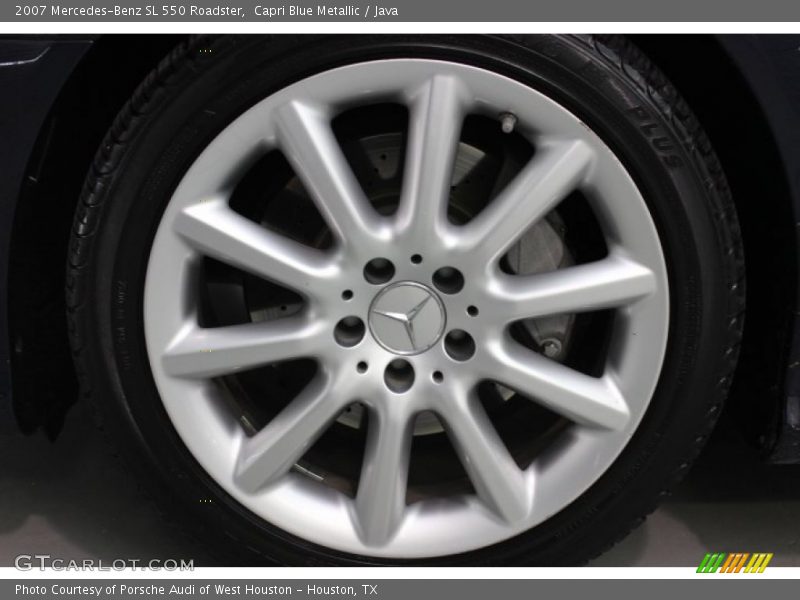 Capri Blue Metallic / Java 2007 Mercedes-Benz SL 550 Roadster