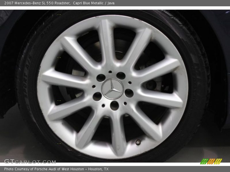 Capri Blue Metallic / Java 2007 Mercedes-Benz SL 550 Roadster