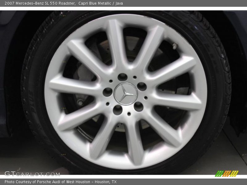 Capri Blue Metallic / Java 2007 Mercedes-Benz SL 550 Roadster