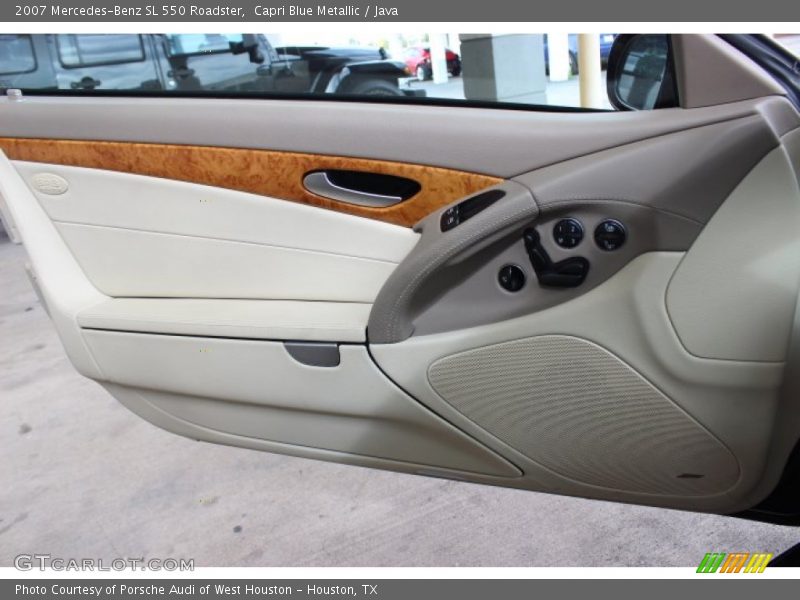 Capri Blue Metallic / Java 2007 Mercedes-Benz SL 550 Roadster