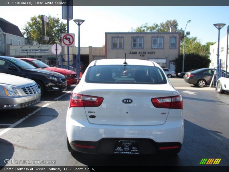 Clear White / Black 2012 Kia Rio LX