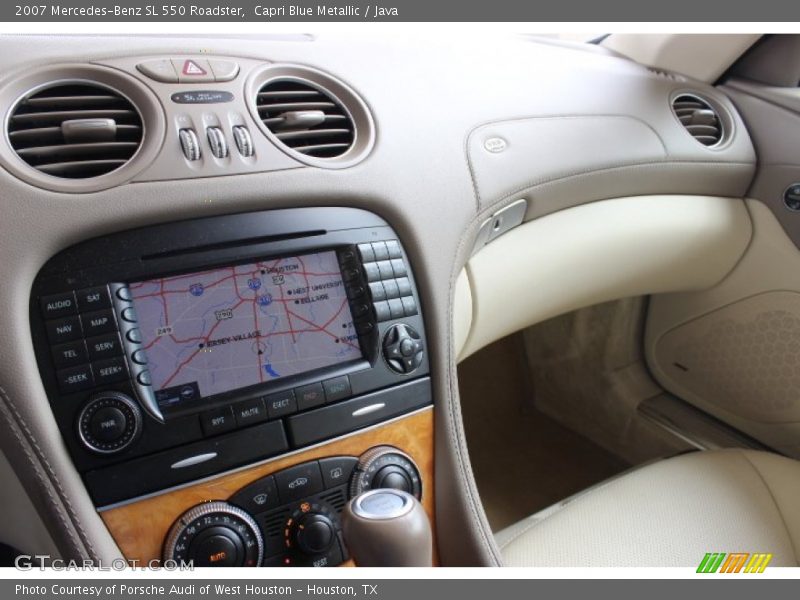 Capri Blue Metallic / Java 2007 Mercedes-Benz SL 550 Roadster