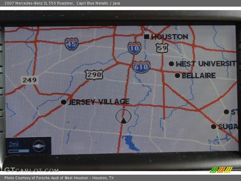 Capri Blue Metallic / Java 2007 Mercedes-Benz SL 550 Roadster