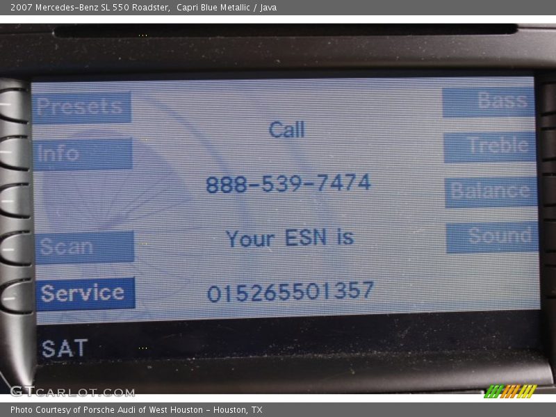 Capri Blue Metallic / Java 2007 Mercedes-Benz SL 550 Roadster