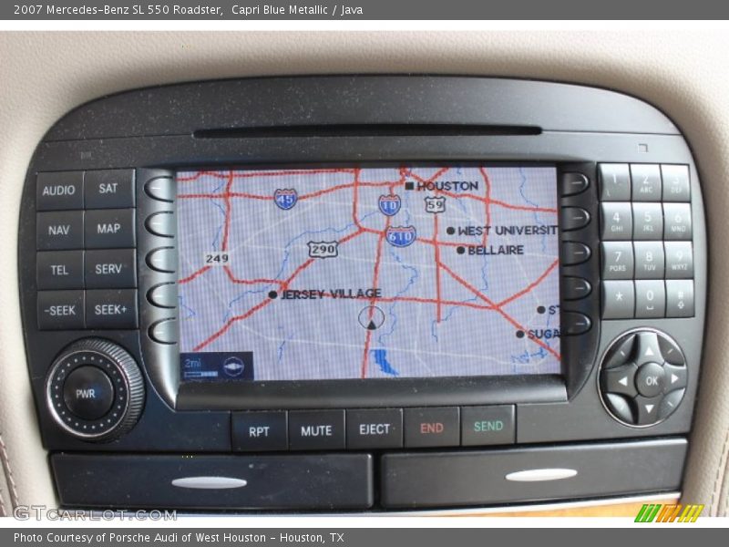 Capri Blue Metallic / Java 2007 Mercedes-Benz SL 550 Roadster