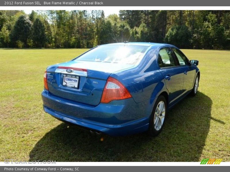 Blue Flame Metallic / Charcoal Black 2012 Ford Fusion SEL