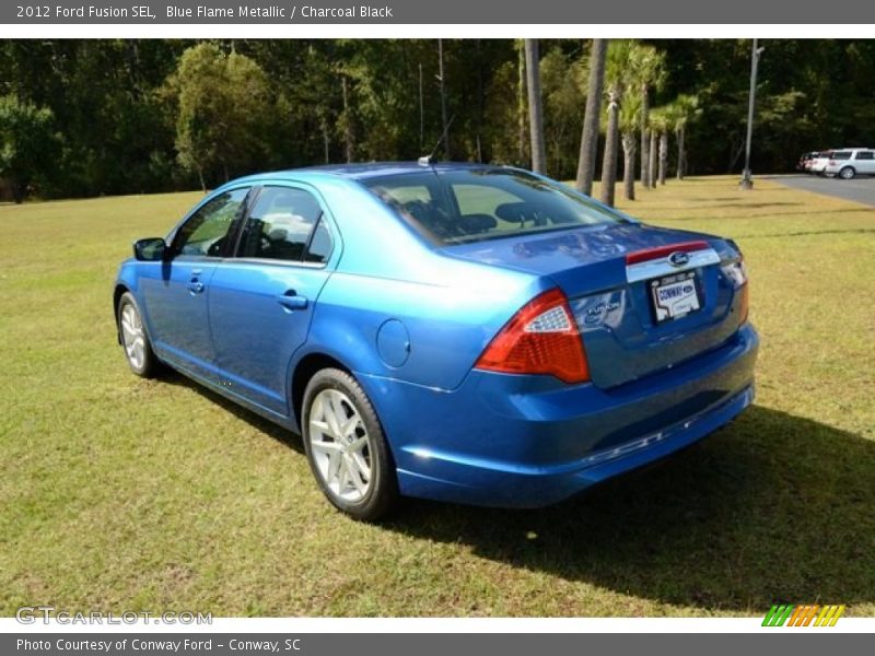 Blue Flame Metallic / Charcoal Black 2012 Ford Fusion SEL