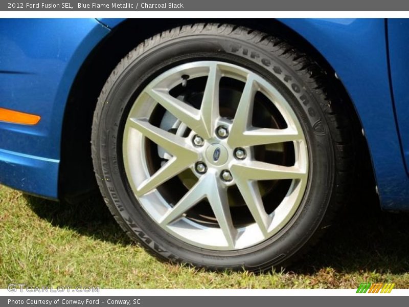 Blue Flame Metallic / Charcoal Black 2012 Ford Fusion SEL
