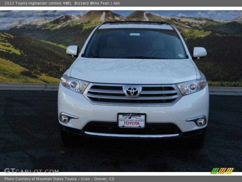 Blizzard White Pearl / Ash 2013 Toyota Highlander Limited 4WD