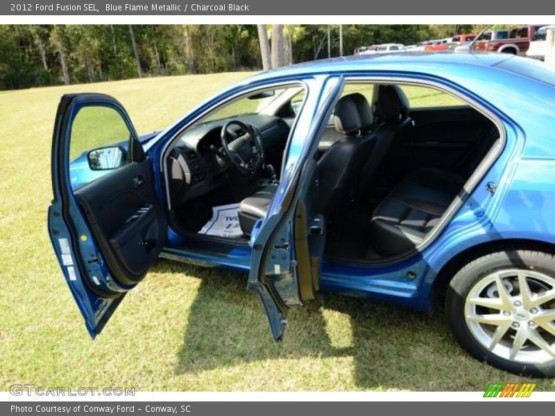 Blue Flame Metallic / Charcoal Black 2012 Ford Fusion SEL