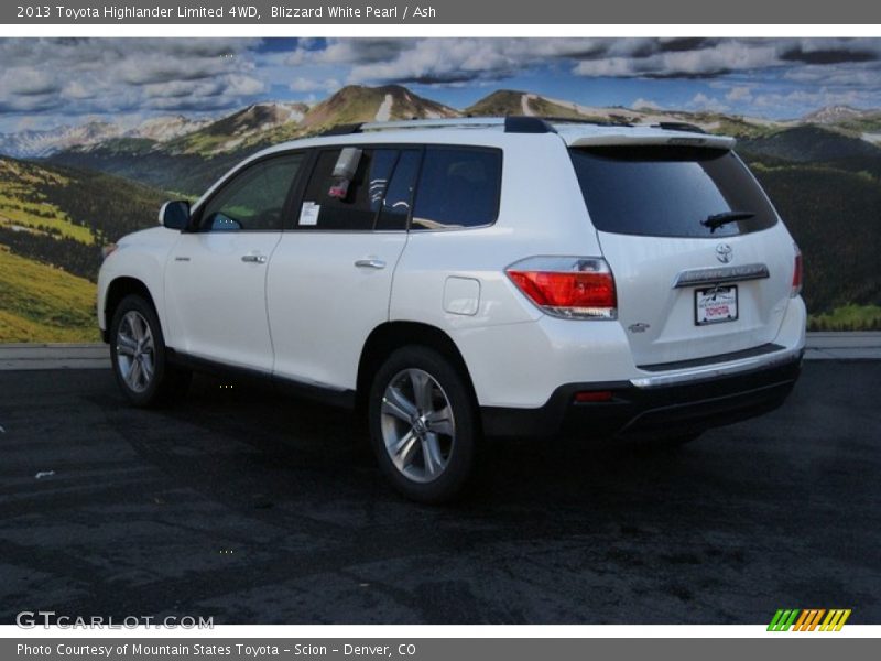 Blizzard White Pearl / Ash 2013 Toyota Highlander Limited 4WD