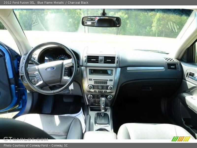 Blue Flame Metallic / Charcoal Black 2012 Ford Fusion SEL