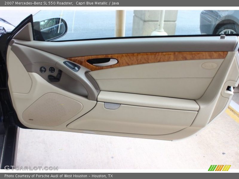 Capri Blue Metallic / Java 2007 Mercedes-Benz SL 550 Roadster