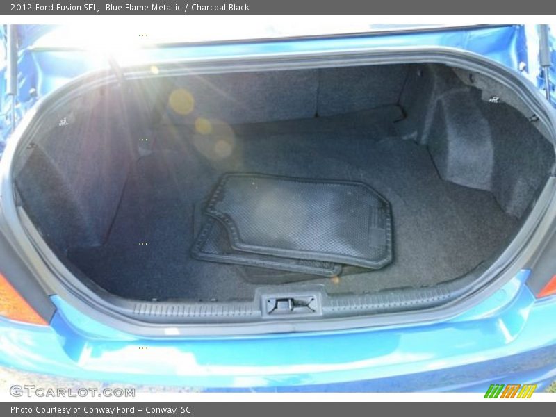 Blue Flame Metallic / Charcoal Black 2012 Ford Fusion SEL