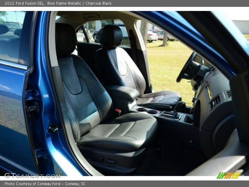 Blue Flame Metallic / Charcoal Black 2012 Ford Fusion SEL