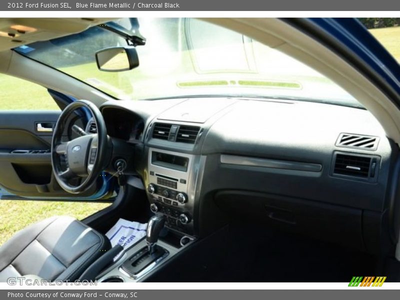 Blue Flame Metallic / Charcoal Black 2012 Ford Fusion SEL