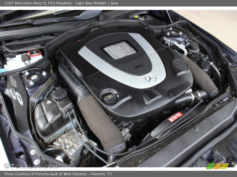 Capri Blue Metallic / Java 2007 Mercedes-Benz SL 550 Roadster