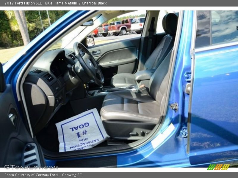 Blue Flame Metallic / Charcoal Black 2012 Ford Fusion SEL