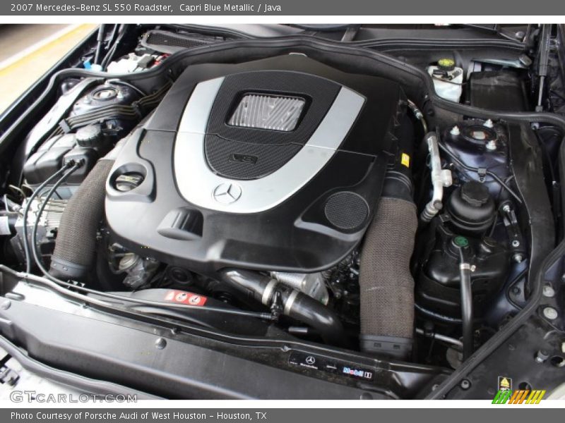 Capri Blue Metallic / Java 2007 Mercedes-Benz SL 550 Roadster