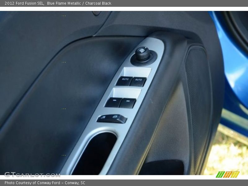 Blue Flame Metallic / Charcoal Black 2012 Ford Fusion SEL