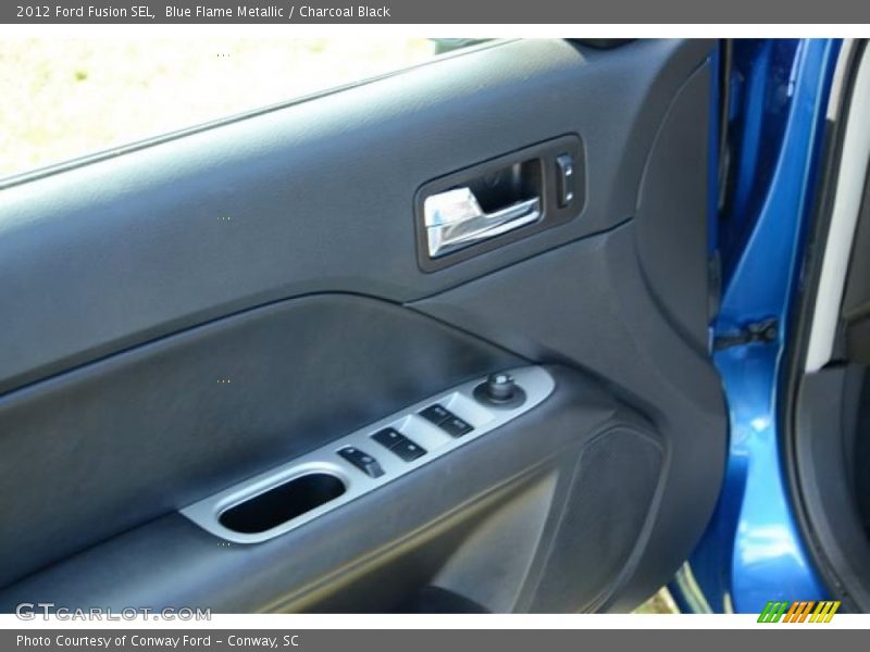 Blue Flame Metallic / Charcoal Black 2012 Ford Fusion SEL