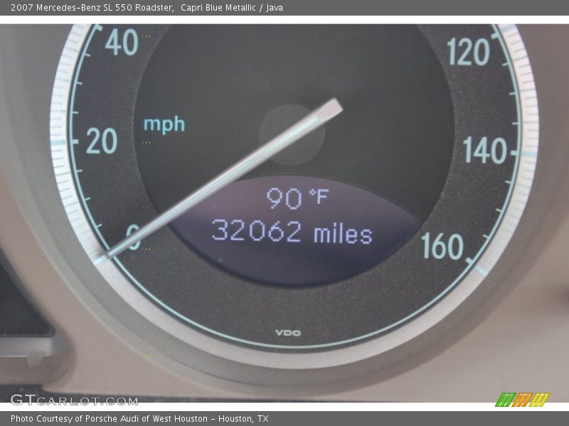 Capri Blue Metallic / Java 2007 Mercedes-Benz SL 550 Roadster
