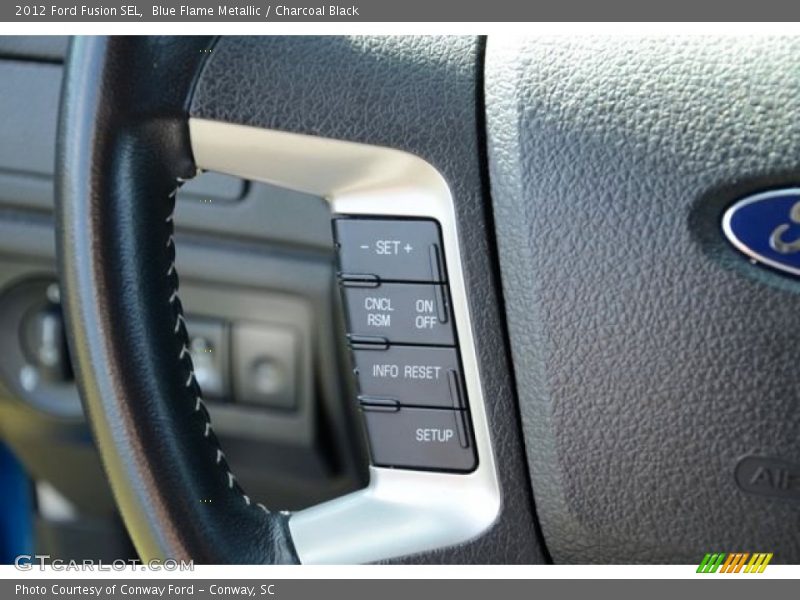 Blue Flame Metallic / Charcoal Black 2012 Ford Fusion SEL