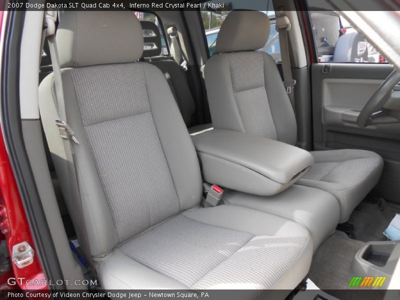 Inferno Red Crystal Pearl / Khaki 2007 Dodge Dakota SLT Quad Cab 4x4