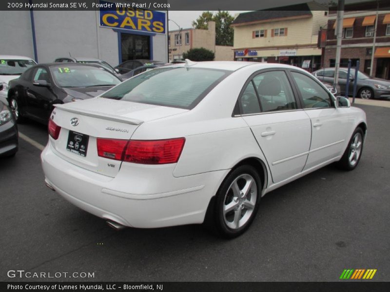 Powder White Pearl / Cocoa 2009 Hyundai Sonata SE V6